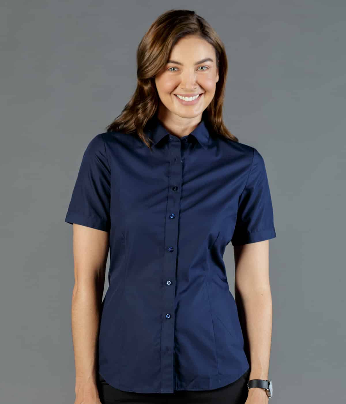 Womens Premium Poplin Short Sl Shirt | Lesina